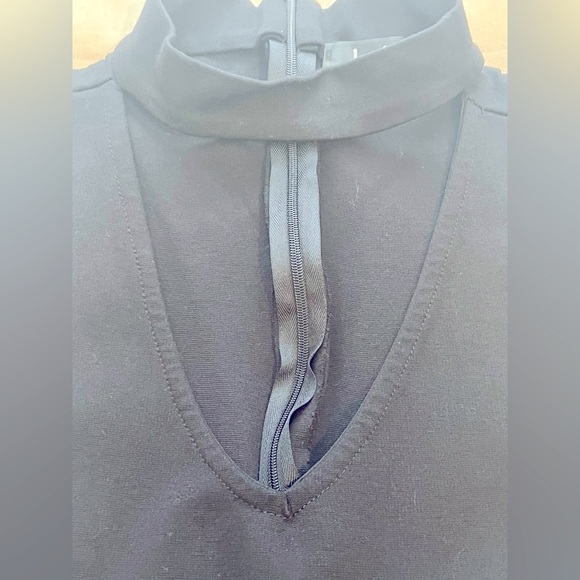 Lulus Choker Style Black Body Suit Sleeveless Snap Closure - Picture 2 of 5